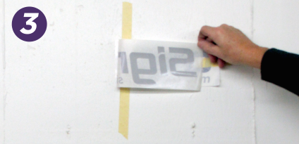 Peel Up Graphic and Remove Backing Paper